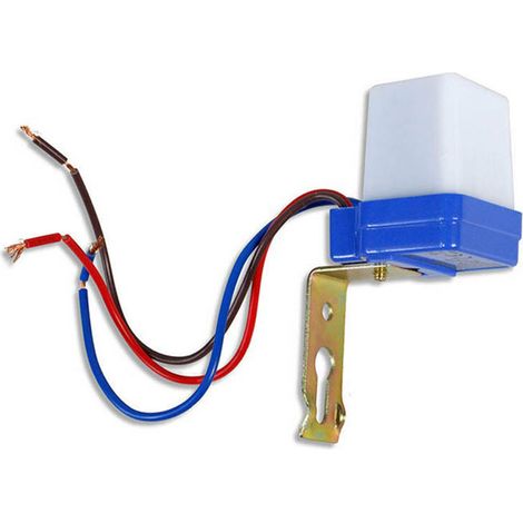 Sensore crepuscolare per lampade e faretti 6A per interno ed esterno protezione IP44 interruttore (1/2)