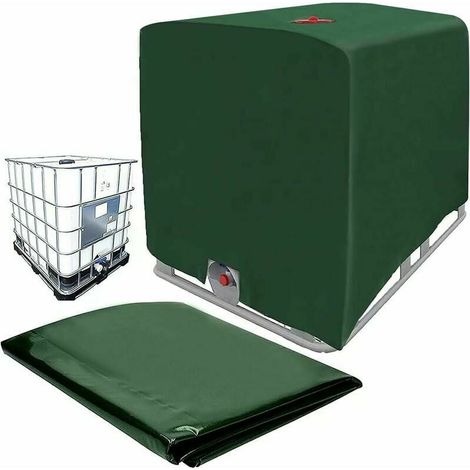 Couvercle IBC - Pour Réservoir 1000 L - Protection UV Argenté - Isolation Thermique - Avec Fermeture Éclair Et Cordon Anti-Vent - 1 Pièce (1/5)