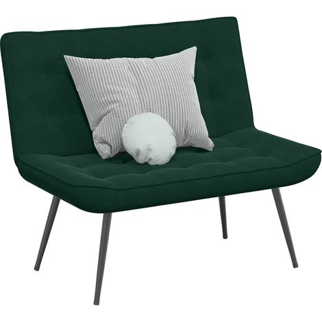 Sitzbank Dunkelgrün 110x74x84 cm Samt