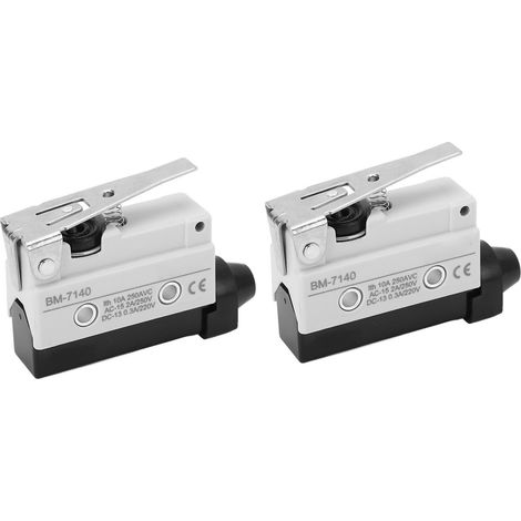 2 Stück Mikro-Endschalter 220OF 60RF 8,5PT 2,5OT 2MD Hebel-Mikro-Endschalter NO+NC 250VAC (1/5)