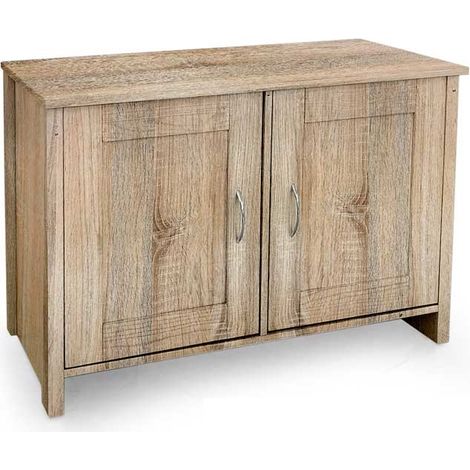MOBILE DA ARREDO 4 2 ANTE E 4 RIPIANI INTERNI 89X40X60CM IN COLORE ROVERE (1/2)
