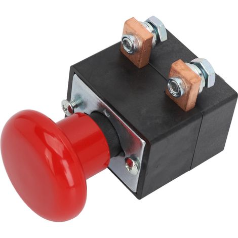 Interrupteur à bouton-poussoir d'arrêt d'urgence DC80V, remplacement fiable pour chariot élévateur électrique Albright 250A (1/5)