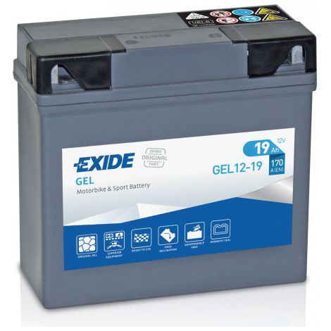 Batterie moto Exide GEL12-19 51913 12v 19ah 170A (1/6)
