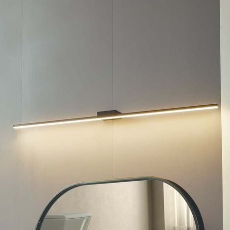 [GEBRAUCHT] B-Ware Lucande LED-Spiegellampe Kivana schwarz 120cm IP44 warmweiß universalweiß (1/2)