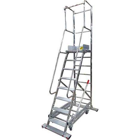 Mobile Stehleiter  9 Stufen - Maximale Arbeitshöhe de 4.00m - 19609EL12B