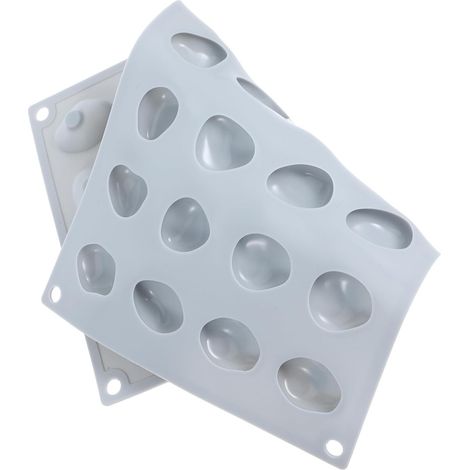Moule à chocolat en silicone à 28 cavités en forme de galet, flexible et antiadhésif (1/5)