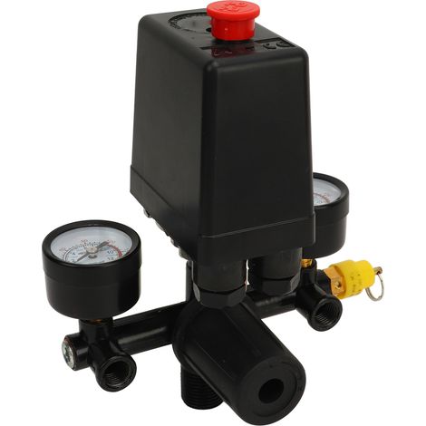Interrupteur de pression compresseur d'air 0180PSI CE Valve de commande à tirer-pousser Kit Pièces de rechange Accessoires (1/5)