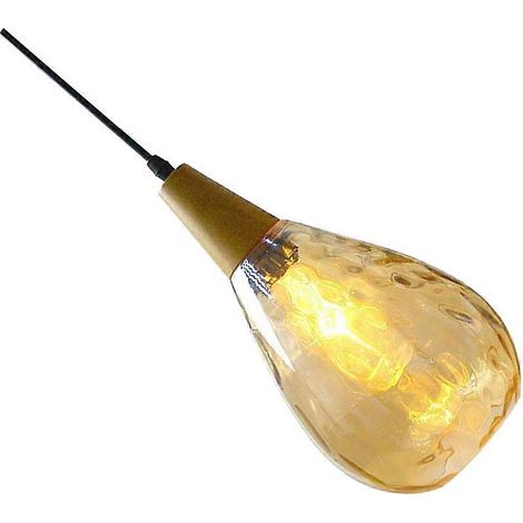 Suspension en verre en forme de goutte d'eau, plafonnier créatif sans ampoule compatible, décoration (1/5)