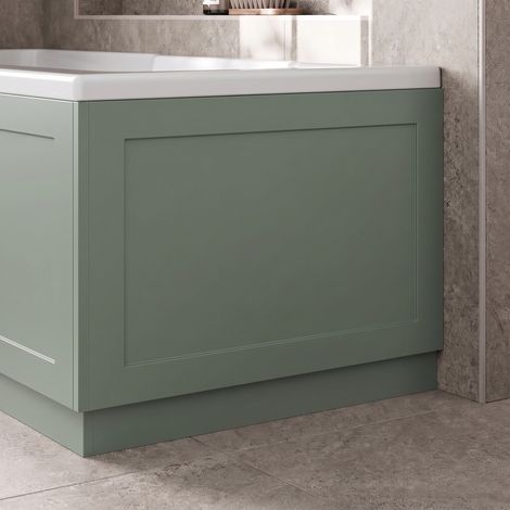700mm Traditional End Bath Panel 18mm MDF for Bathroom Baths Plinth Easy to Cut Matt Green (1/3)
