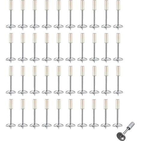 40 clous ronds miniatures en acier pour béton, puissants et adaptés aux cloueuses pneumatiques (1/5)