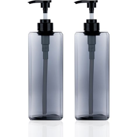 2Pack 1000ml Pompe Bouteille Distributeur Rechargeable Carré En Plastique Lotion Distributeur Vide Lotion Pompe Bouteille pour Savon Lotion Shampooing (1/5)