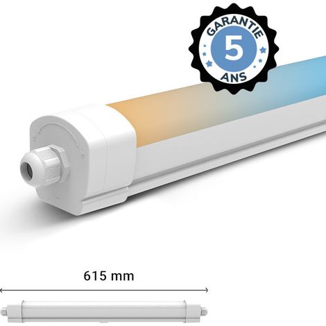 DANUBE CCT II ETANCHE LED INT 615MM 15W 3CCT IP65 IK10 TRA 5A (X6) MIIDEX LIGHTING 101079 (1/2)