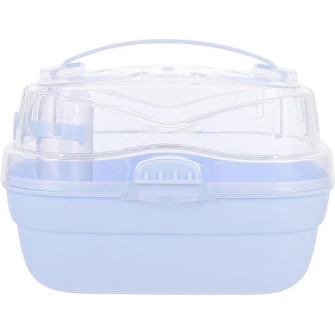 Petite cage de transport en plastique pour hamster, boîte respirante pour petits animaux de compagnie, boîte portable pour hamster (1/5)