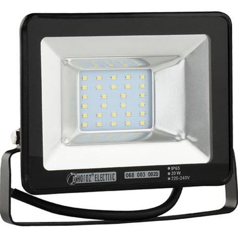 Projecteur LED extra plat 20W (Eq. 160W) IP65 6400K PUMA-20 Dim. 128x150x38mm