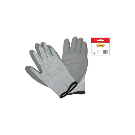 GUANTI ANTITAGLIO IN FILO UHMWPE E NYLON SPALMATO IN POLIURETANO- - tg.L misura 9 - 12 blister EXCEL