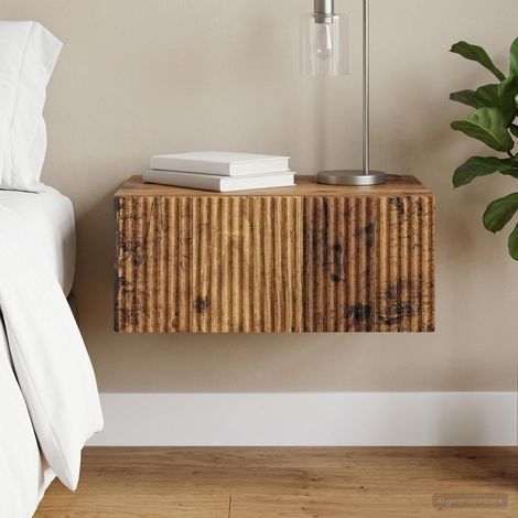 vidaXL Cabinet de chevet mural Bois ancien 49 x 34,5 x 20 cm