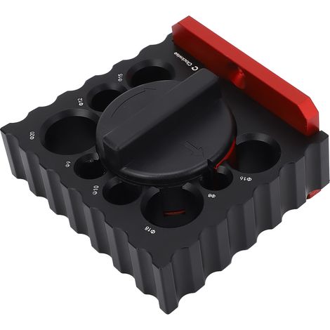 Kit gabarit pour chevilles en aluminium, 8 perçages, tête rotative semi-auto, tige ronde, compatible perceuse électrique, fabrication chevilles (1/5)