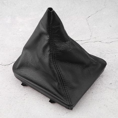 Schwarze Leder-Schaltmanschette, Schalthebelmanschette, Staubschutzhülle, passend für 3er BMW E46 (1998–2005) (1/5)