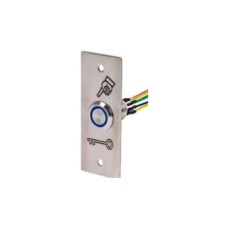 BPNONF inox PB19 + plaque + led bleu 12V CAME 001FR2197