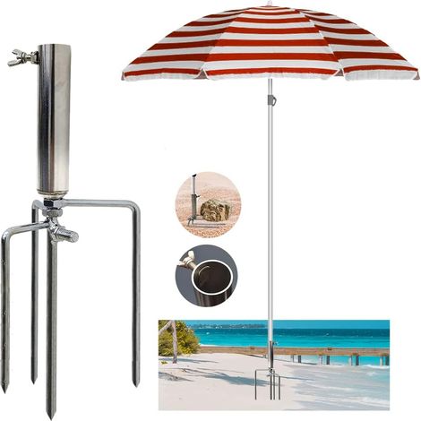 Support de Parasol de Plage,Pieds de parasols,Piquet Parasol Plage,Support de Parasol PourJardin,Support de Parasol Amovible pour Pêche,pour Parasol,Parasol de Jardin (1/5)