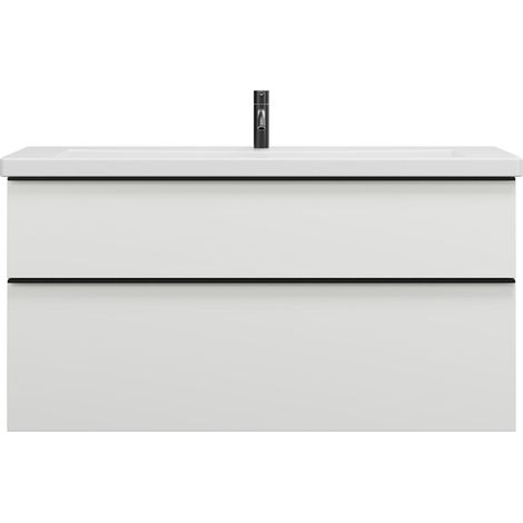 burgbad Eqio lavabo en céramique avec meuble sous-lavabo, largeur