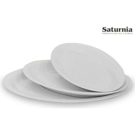 Assiette en porcelaine ovale 24x15,5 cm Roma Saturnia