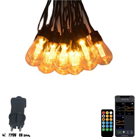 Lichterkette, Fernbedienung, wasserdicht, S14-a Lichterkette, EU-B-Stecker, 2er-Pack (1/2)