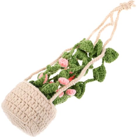 Niedlicher Gehäkelter Pflanzenblumenanhänger aus Garn als