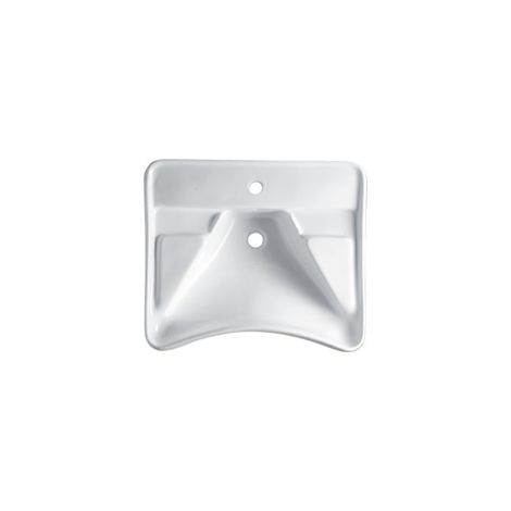 Lavabo Confort sospeso ergonomico 57x66 in ceramica bianco lucido (1/2)