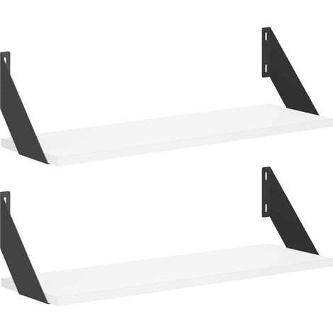 Estanterías de pared 2 uds. Blanco 60 x 20 x 17 cm vidaXL (1/5)