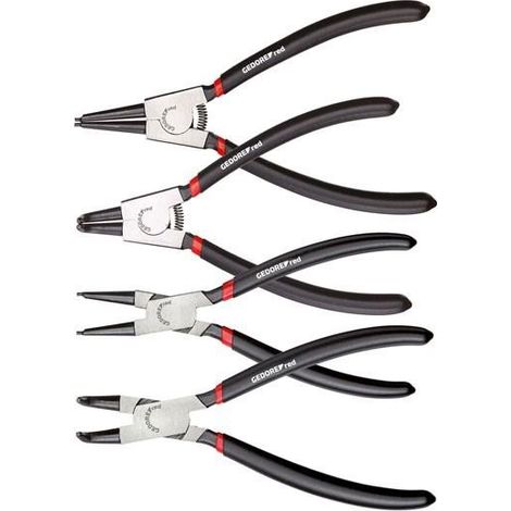 Gedore RED Juego de alicates para anillos de seguridad rojo 4 piezas