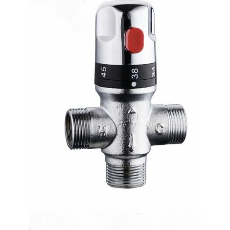 FOREHILL Vanne thermostatique pour chauffe-eau domestique, robinet à vanne thermostatique, robinet de douche à six points (1/4)