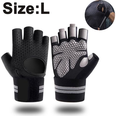 Gants De Musculation - Protection Totale De La Paume Et Soutien Du Poignet - Pour Entrainement En Salle Et A L'Extérieur - Taille Unique (1/5)