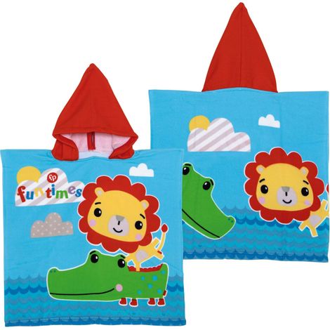Poncho Microfibre - Capuche Lion - 55x55CM (1/5)