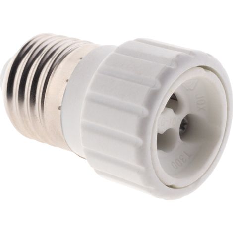 Adaptateur de douille E27 vers GU10 à visser - Compatible LED - Blanc - Zenitech