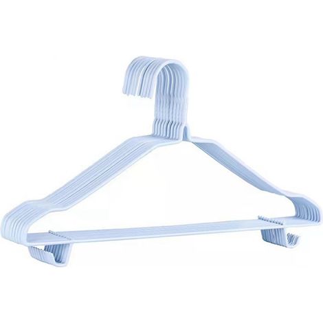 Cintres Acier Inoxydable 40cm Lot de 10 Robustes Antidérapants Épaules Larges pour Costumes et Vêtements Mouillés Noir