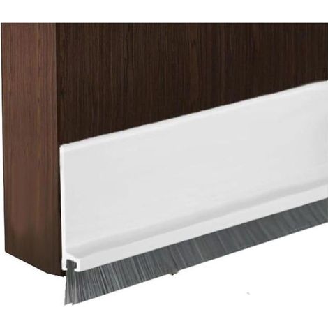 Türdichtungsleiste unten – 100 cm lang x 5 cm breit – Türdichtung unten – Insekten- und schalldicht – Weiß (1/5)