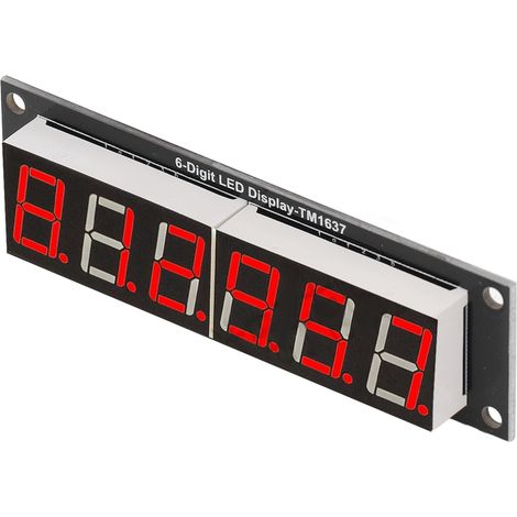 Module d'affichage numérique à tube LED 6 chiffres 7 segments 0,56 pouce, puce de commande TM1637, accessoire rouge (1/5)