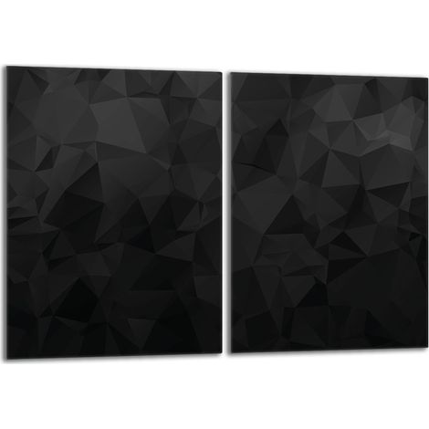 Piastra protettiva in vetro per stufa 2x40x52 Nero (1/5)