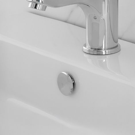 Tappo copriforo cromo per troppo pieno lavabi e bidet da 24 o 28 mm (1/5)