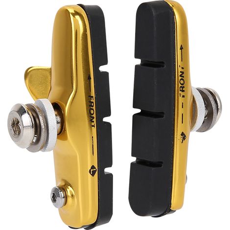 1 paire de patins de frein légers pour vélo de route pliant (pièces détachées, couleur or) (1/5)
