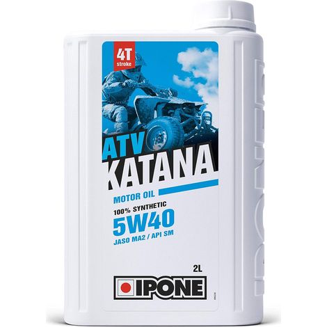 Huile Quad 4 Temps 5W40- KATANA ATV - 100% Synthétique à base Esters – Compétitions de Quad ou Conduite Sportive en Tout-Terrain - Meilleures performances Moteur - 2L (1/5)