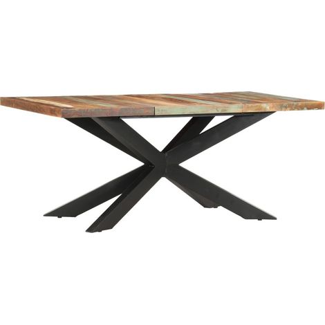 Table de salle à manger 180x90x76cm Bois de récupération solide (1/5)
