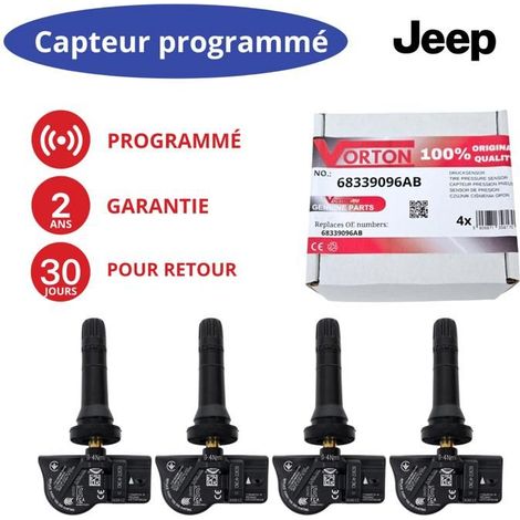 Sensore TPMS - 68339096AB - 433 MHz - Preprogrammato - Batteria 5 anni