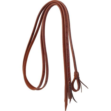 Taglia unica, Cognac: Redini western in cuoio con lavorazione barbwire (1/2)
