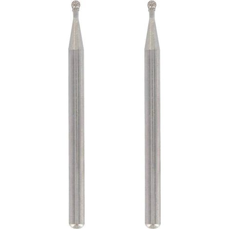 Lot de 2 pointes Diamant, Bout rond, Diamètre de travail 2mm pour Gravure et Sculpture dans le Verre, Miroir, Céramique avec Outil Multiusage Dremel (1/5)