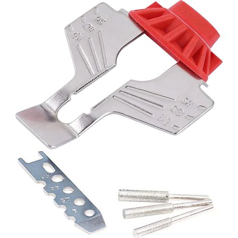 Ensemble d'affûtage de tronçonneuse électrique pour polissage de chaîne et perceuse rotative, accessoire de meulage antidérapant pour l'entretien de la tronçonneuse (1/5)