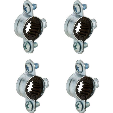 4x collier simple de fixation murale 20mm isophonique caoutchouc plomberie raccord tuyau tube