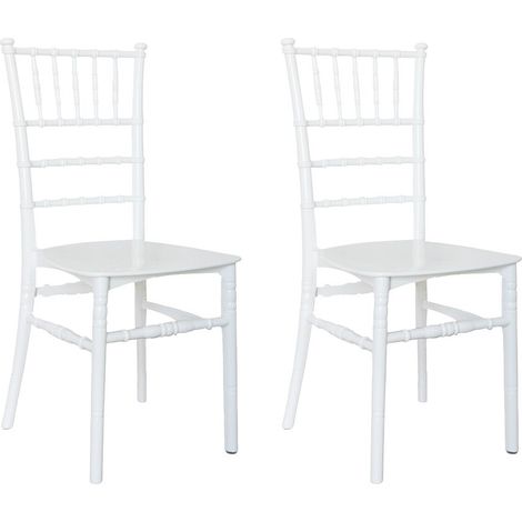 Juego de 2 sillas Chiavari Blancas Classic Design ideal para Caterings Vintage (1/5)