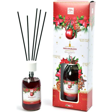 Diffusore di essenza 250ml melograno con bacchetti in cotone in scatola regalo